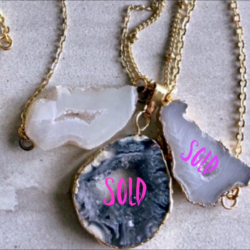 Geode Slice Necklace
